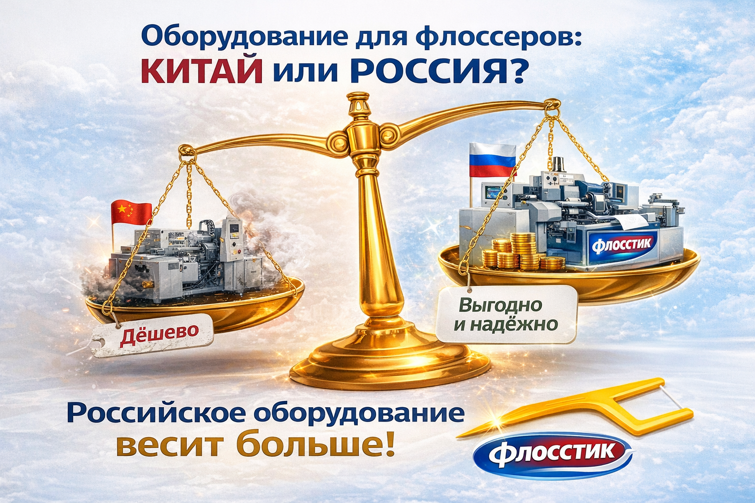 Оборудование для изготовления зубочисток с нитью: Китай или Россия — где реальная выгода?